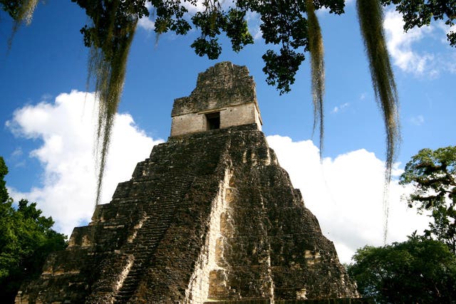 Mayan pyramid in Tikal Guatemala