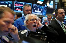 Dow Jones drops 450 points as Amazon tumbles and trade war fires rise