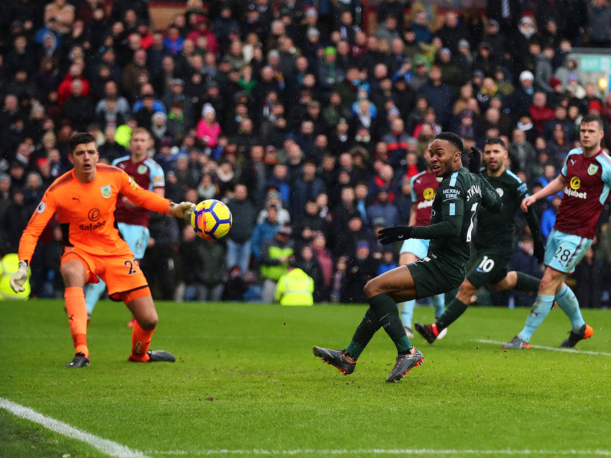 The Manchester City winger fluffed his lines from two yards out