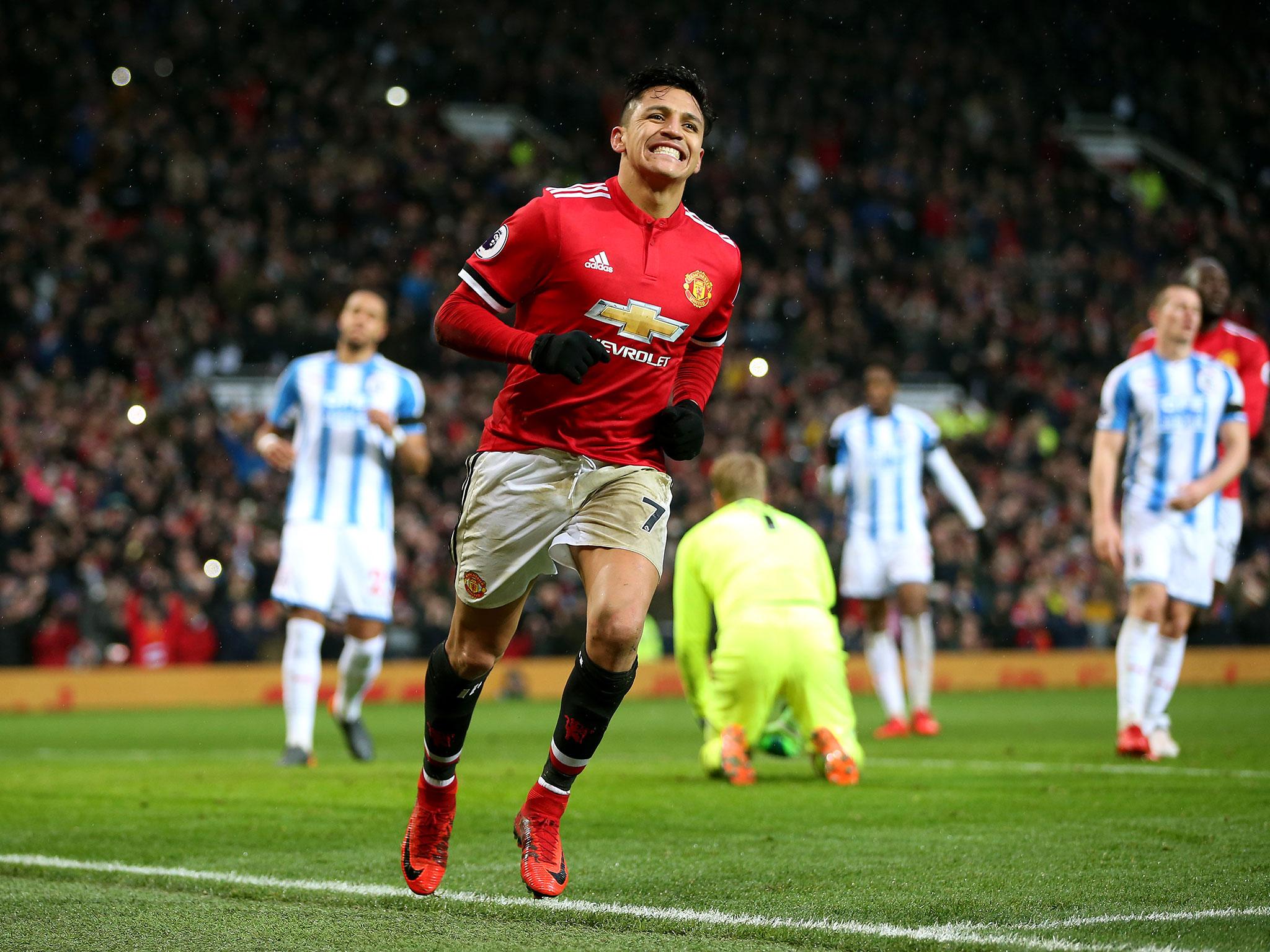 Alexis Sanchez missed his initial penalty attempt but followed it up with a first goal for United