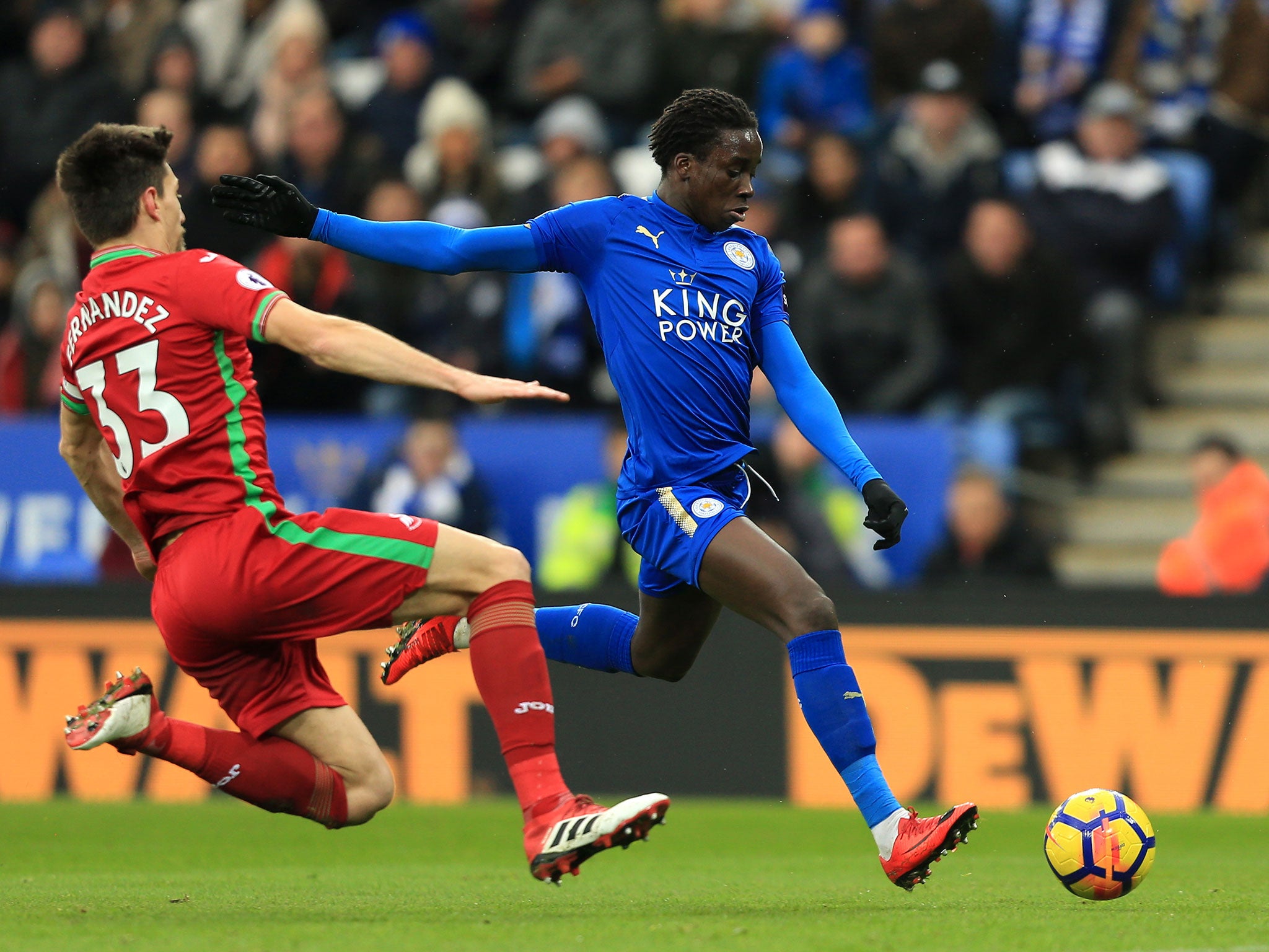 Fousseni Diabate made his first Premier League start for Leicester