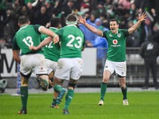 Sexton drop-goal clinches Ireland victory at the death in Paris