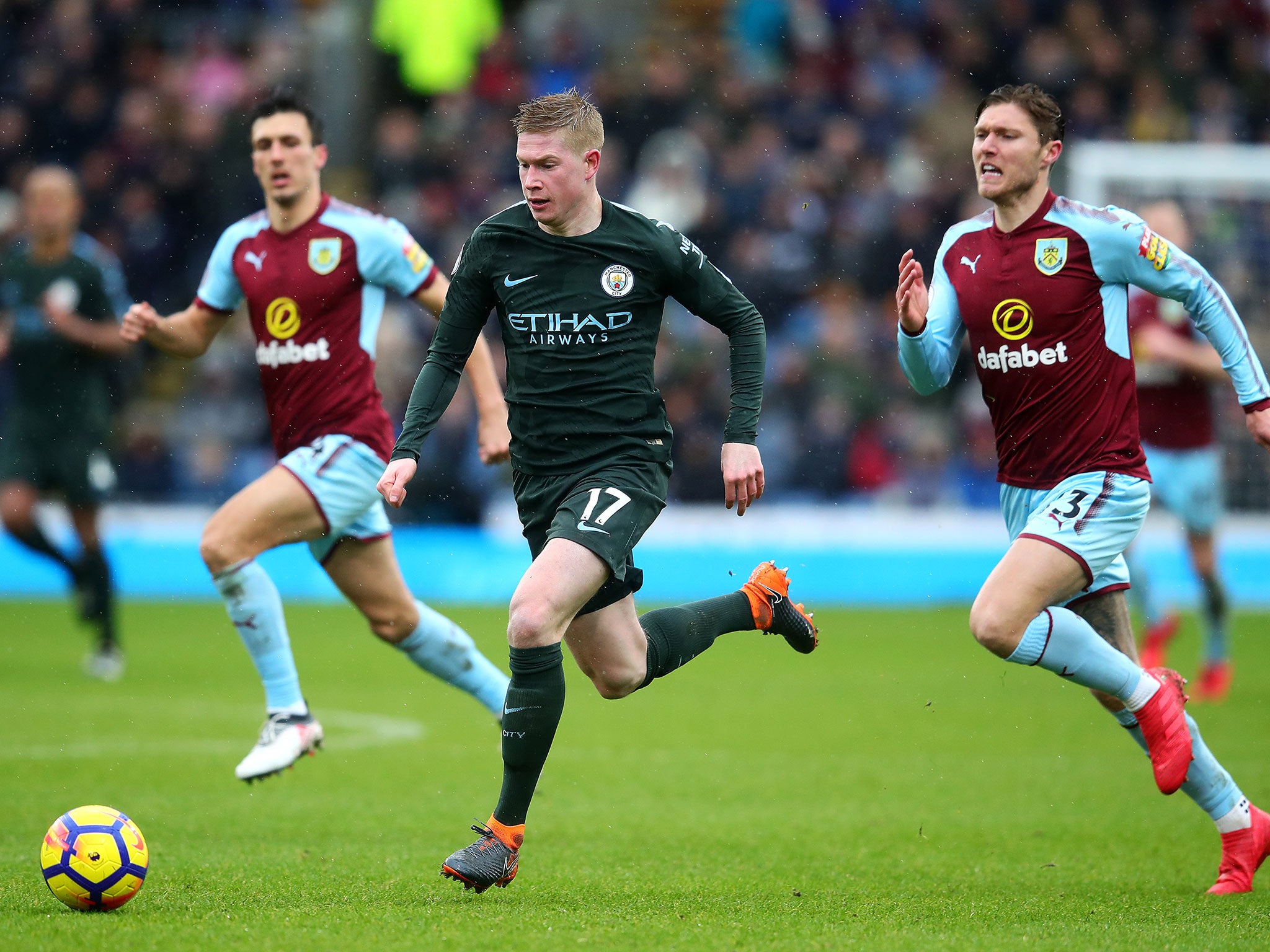 Kevin De Bruyne in action at Turf Moor