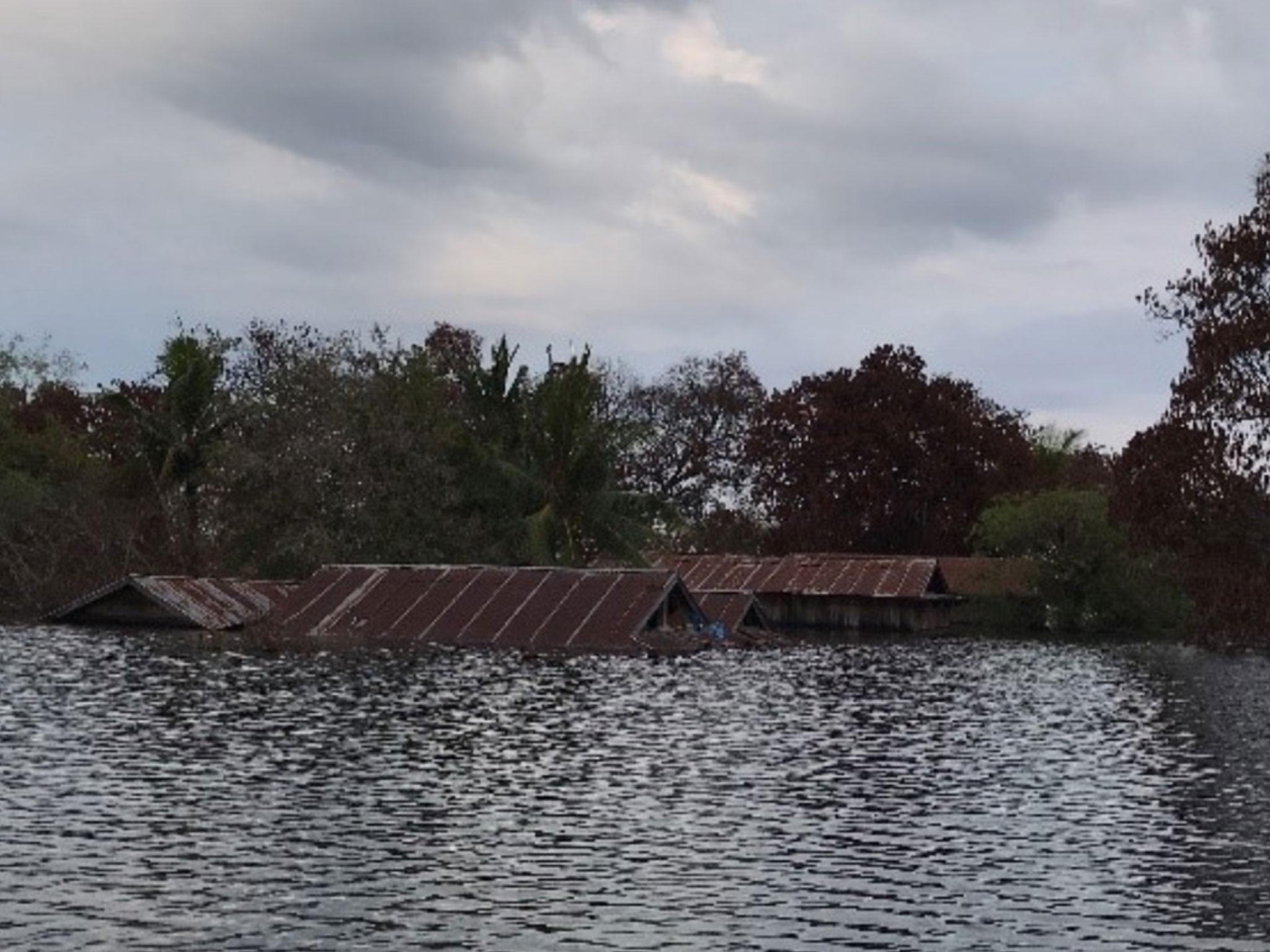 More than 70 families Srekor have been displaced by the flooding