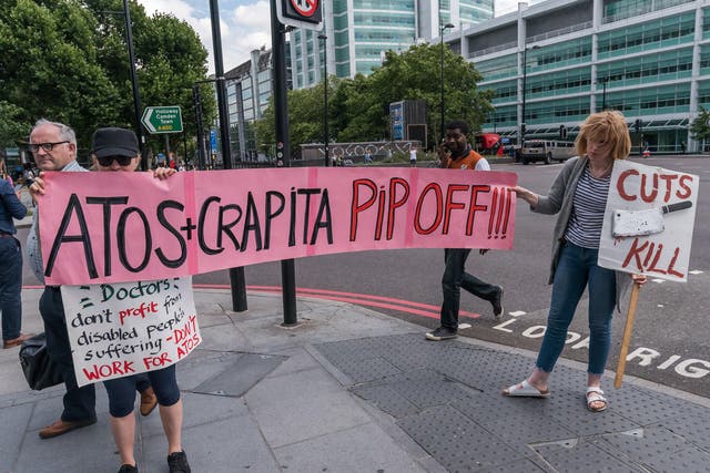 PIP protesters in London