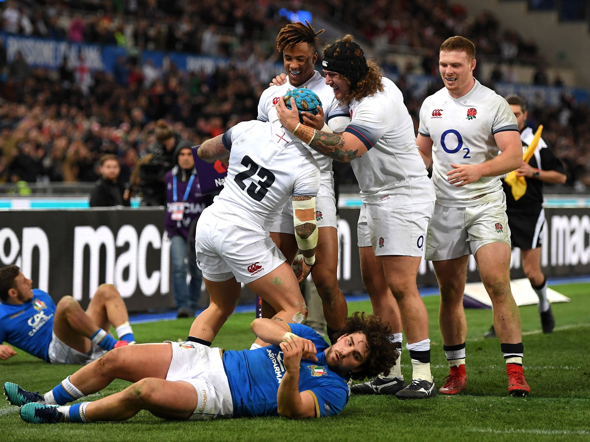 England posted a total of seven tries against their opponents