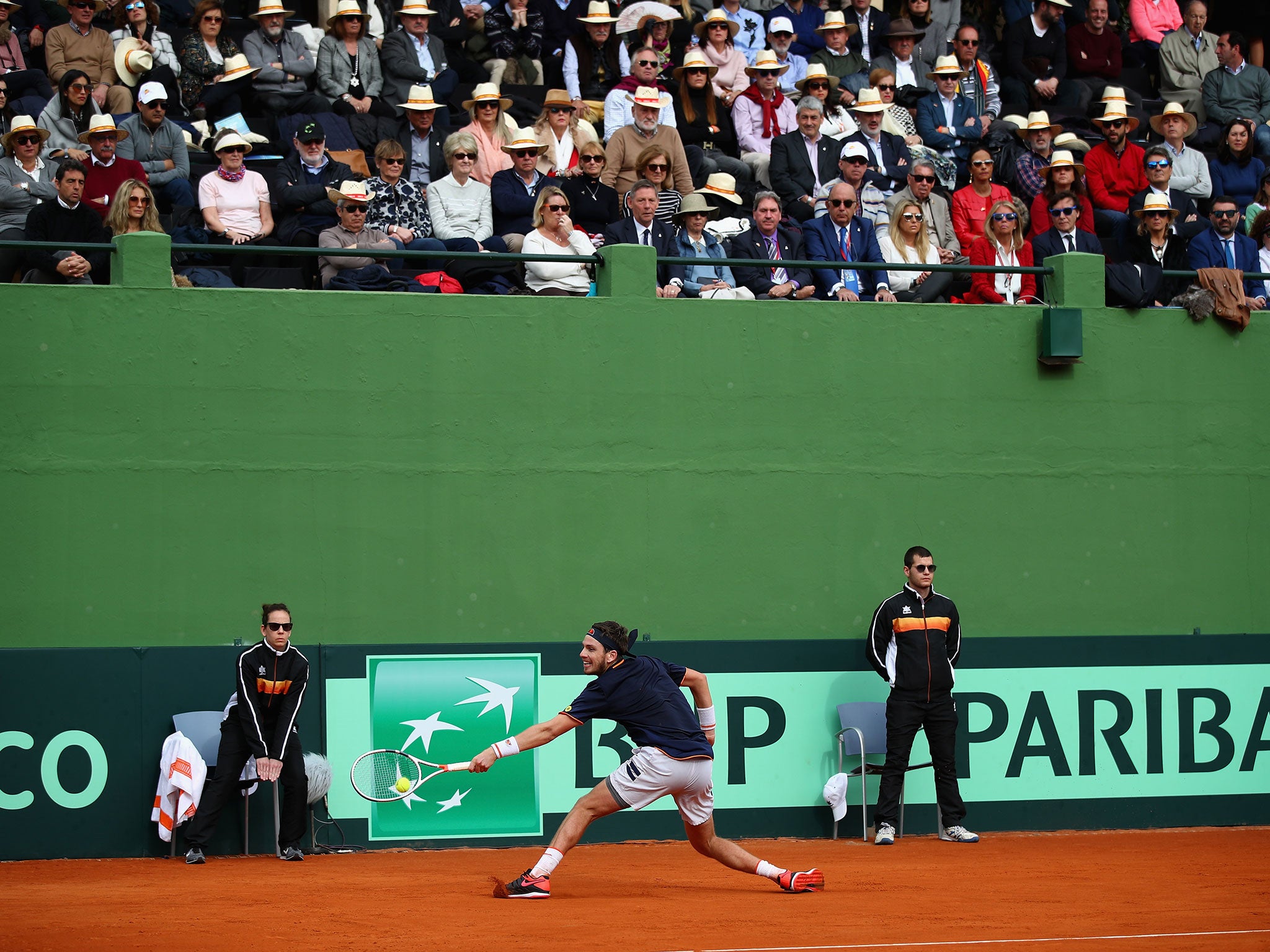 Cameron Norrie in action during the second set