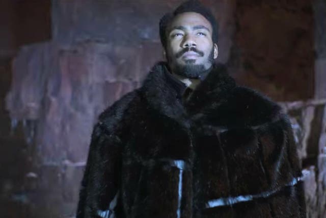 Glover as Lando Calrissian in Solo: A Star Wars Story