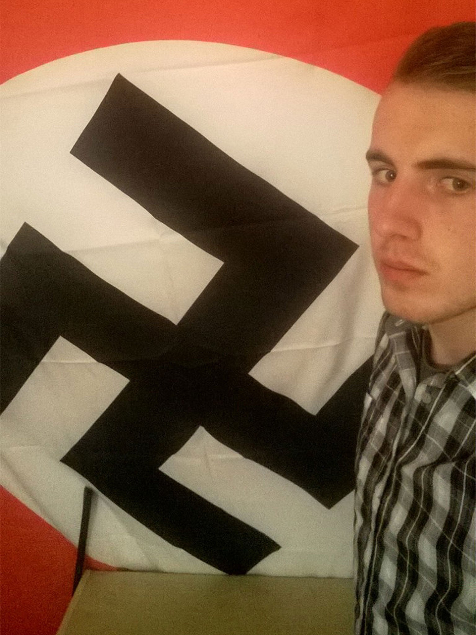 nazi burning gay flag