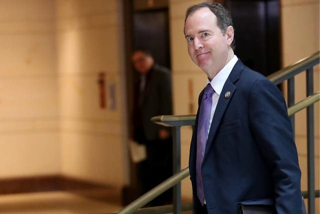 Representative Adam Schiff ranking member of the House Intelligence Committee, arrives at the US Capitol 12 December 2017 before a closed meeting of the committee.