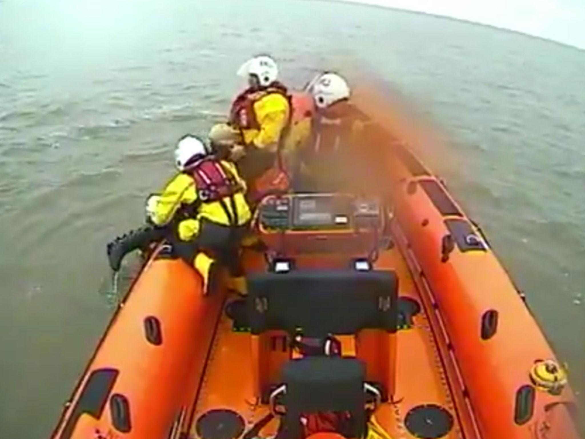 RNLI Volunteers Rescue Stranded Woman From Car Submerged In Sea | The ...