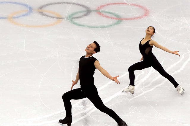North Korean figure skaters practice in South Korea ahead of the Winter Olympics