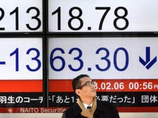 Japan's stock market closes down almost 5 per cent