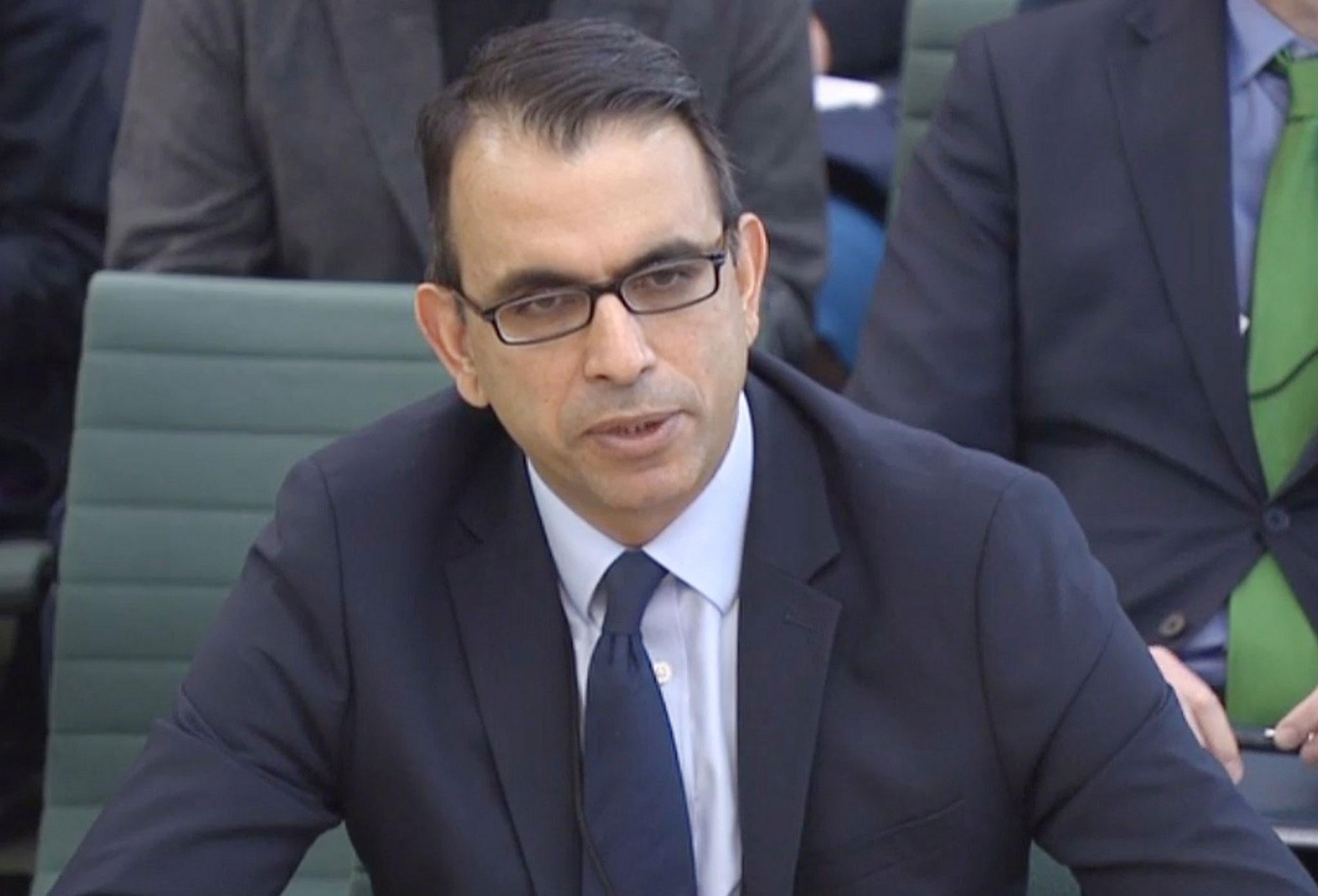 Zafar Khan, Carillion’s former chief financial officer, said he was ‘surprised at the outcome that eventually came to pass’