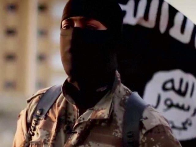 A masked man speaking in what is believed to be a North American accent in a video that Islamic State militants released in September 2014.