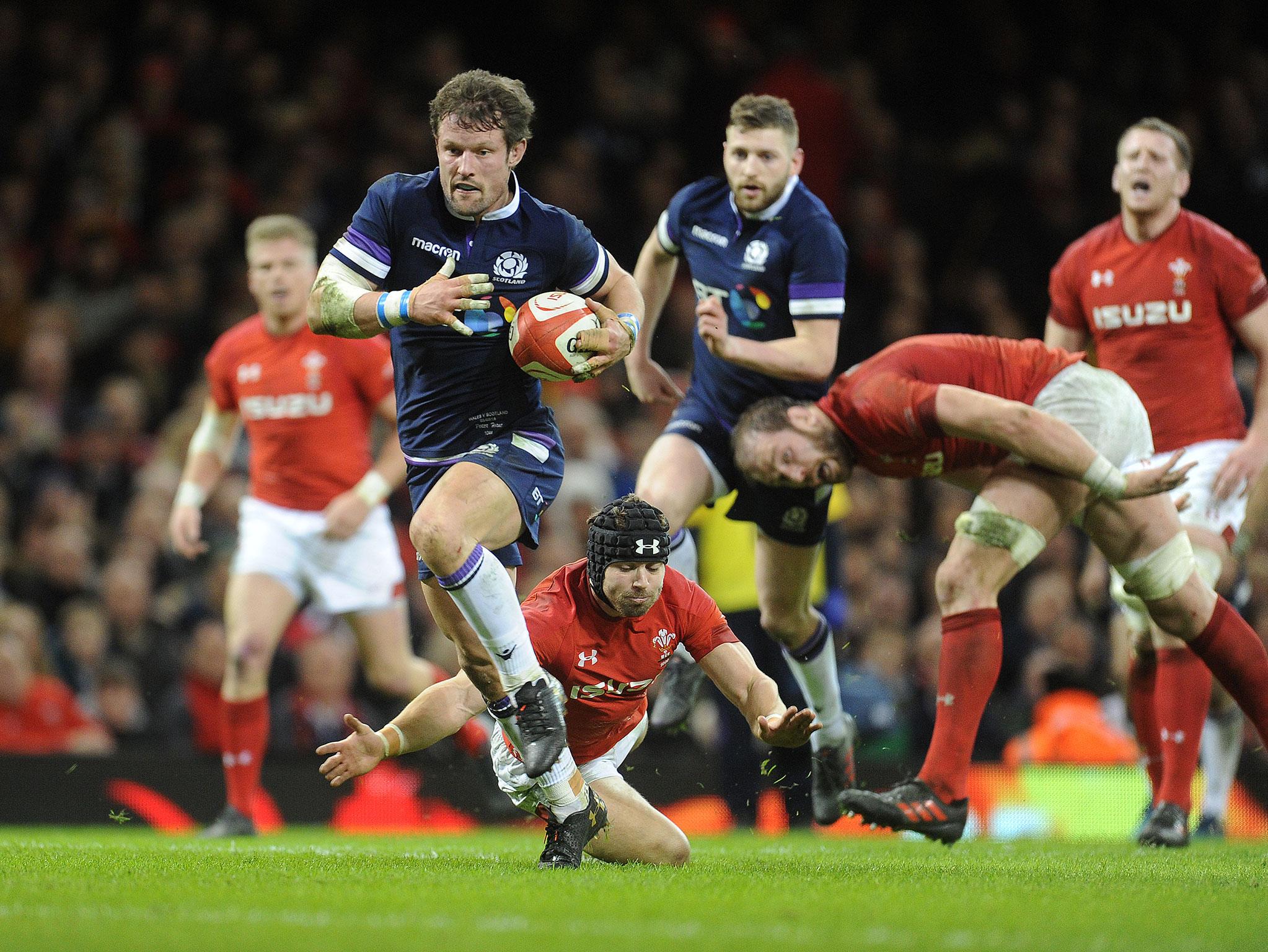 The Scotland centre in action against Wales at the weekend