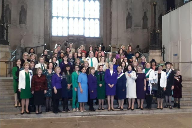 The Conservative Party’s female MPs gathered in Westminster Hall to commemorate the centenary of women gaining the vote