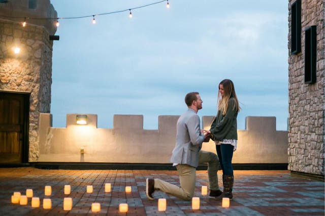 One of the photos Wentz posted to announce the engagement