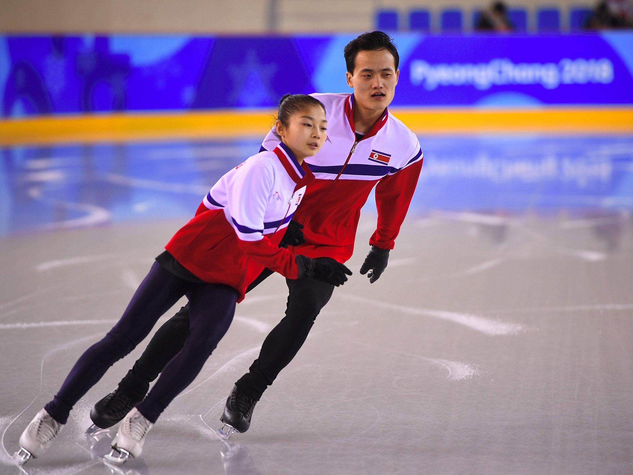 Ice couple: figure skaters Ryom Tae-Ok (left) and Kim Ju-Sik of North Korea