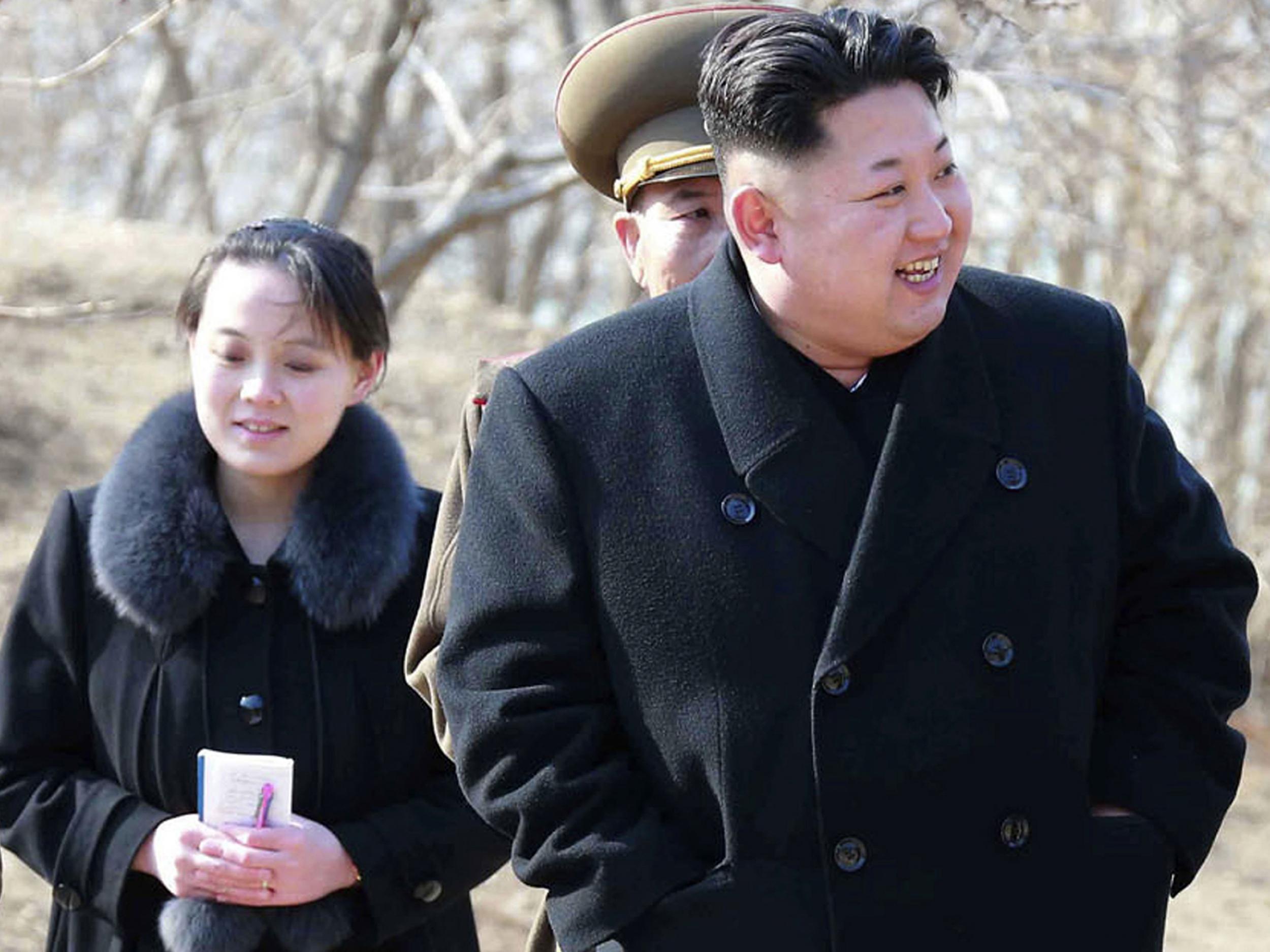 North Korean leader Kim Jong-un and his sister Kim Yo-jong