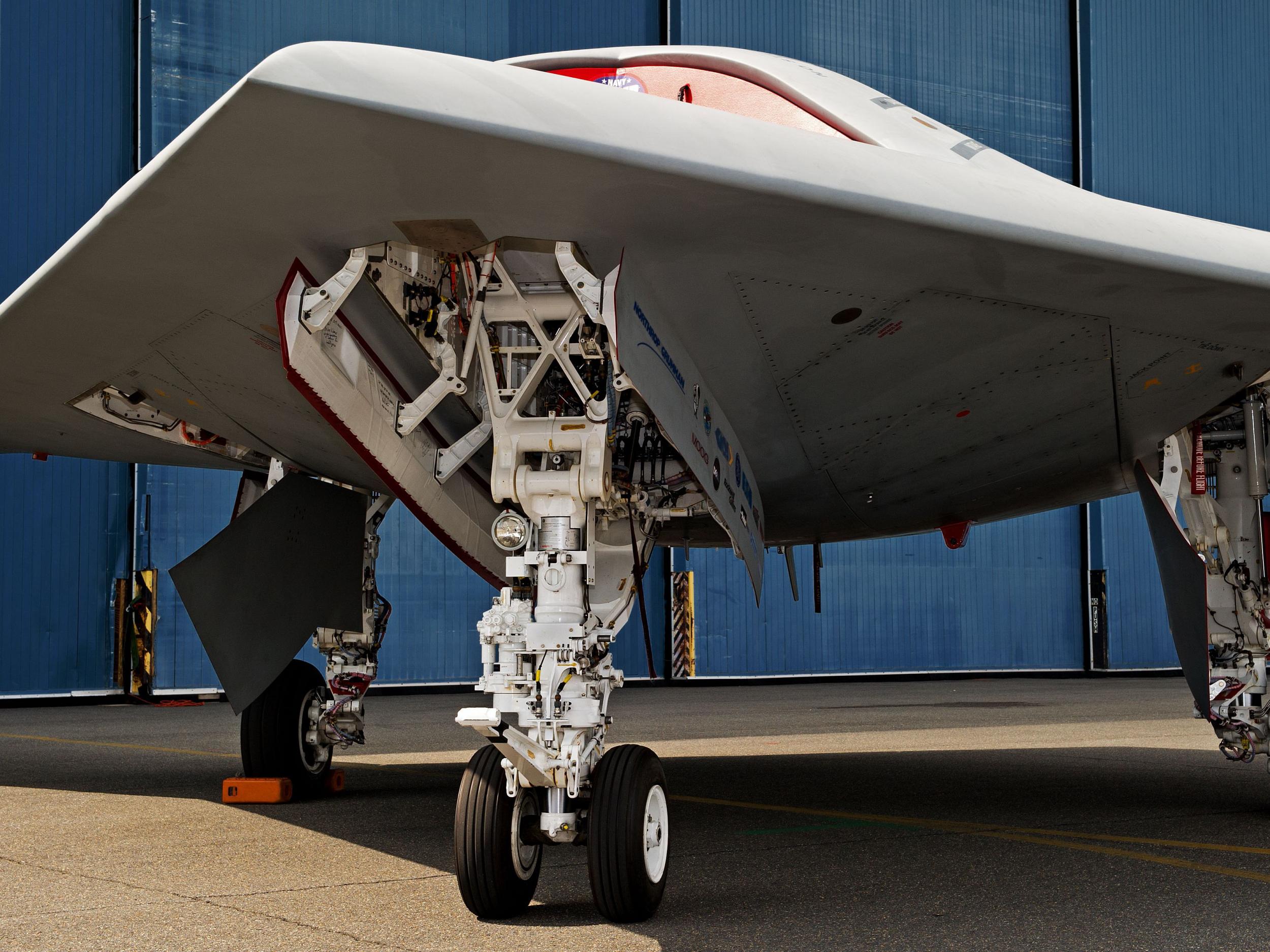 The Northrop Grummans, a US demonstration unmanned combat air vehicle designed for aircraft carrier deployment