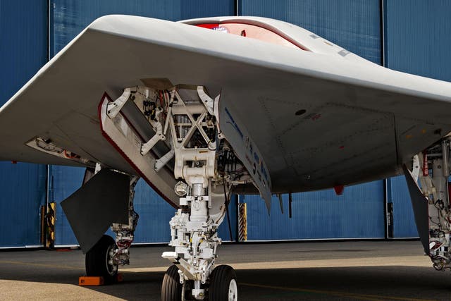 The Northrop Grummans, a US demonstration unmanned combat air vehicle designed for aircraft carrier deployment