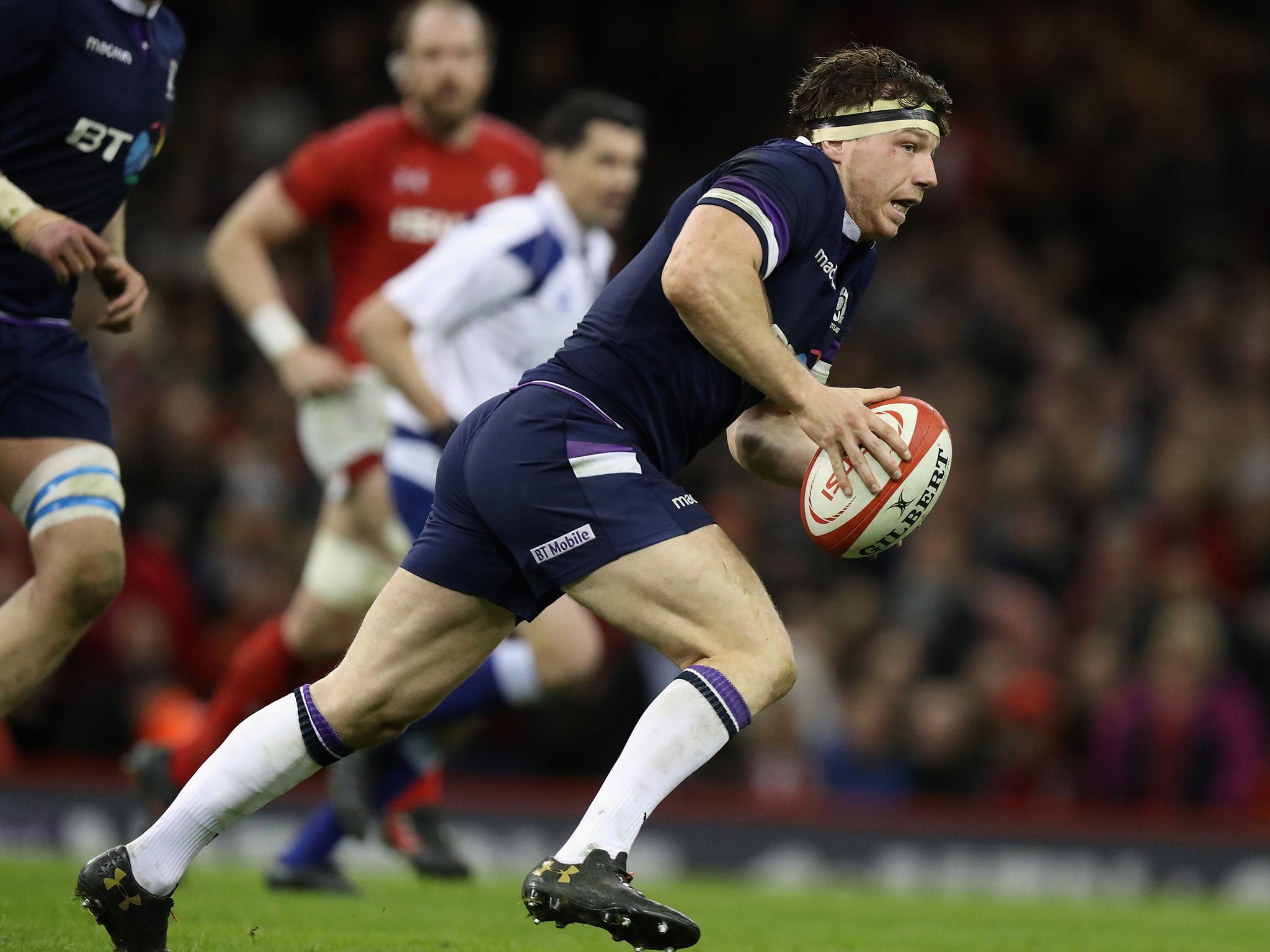 Hamish Watson in action for Scotland against Wales at the weekend