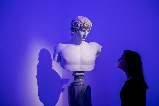 <p>‘The most famous homosexual couple in Roman history’: An 18th-century bust of Antinous, the teenage favourite of Emperor Hadrian</p>