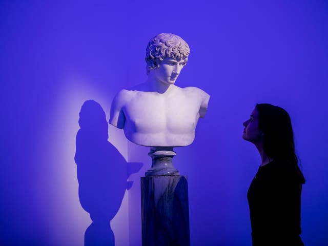 <p>‘The most famous homosexual couple in Roman history’: An 18th-century bust of Antinous, the teenage favourite of Emperor Hadrian</p>