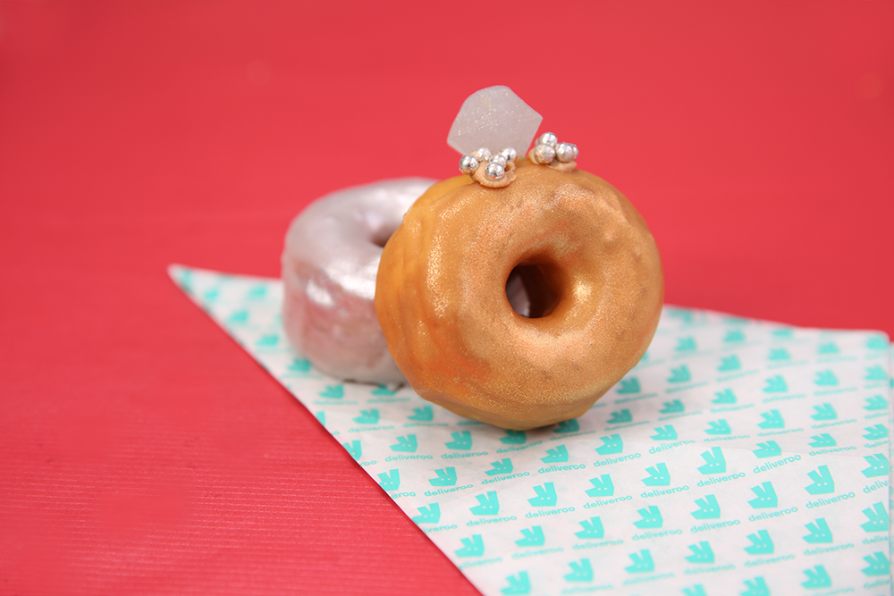 Deliveroo has collaborated with Doughnut Time to create doughnut engagement rings