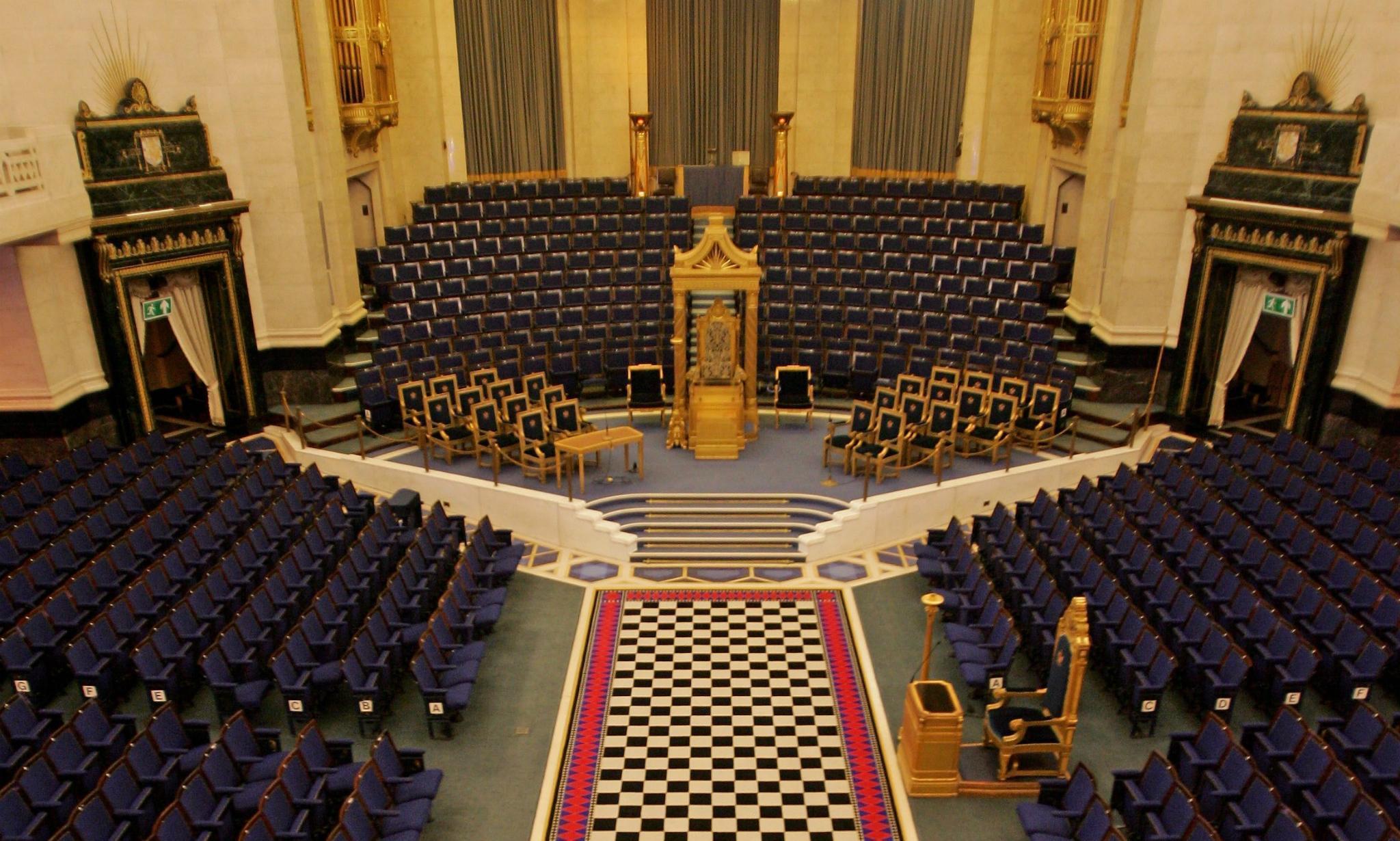A general view of the Grand Temple inside London’s Freemasons’ Hall