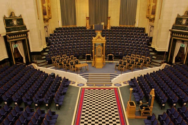 A general view of the Grand Temple inside London’s Freemason’s Hall