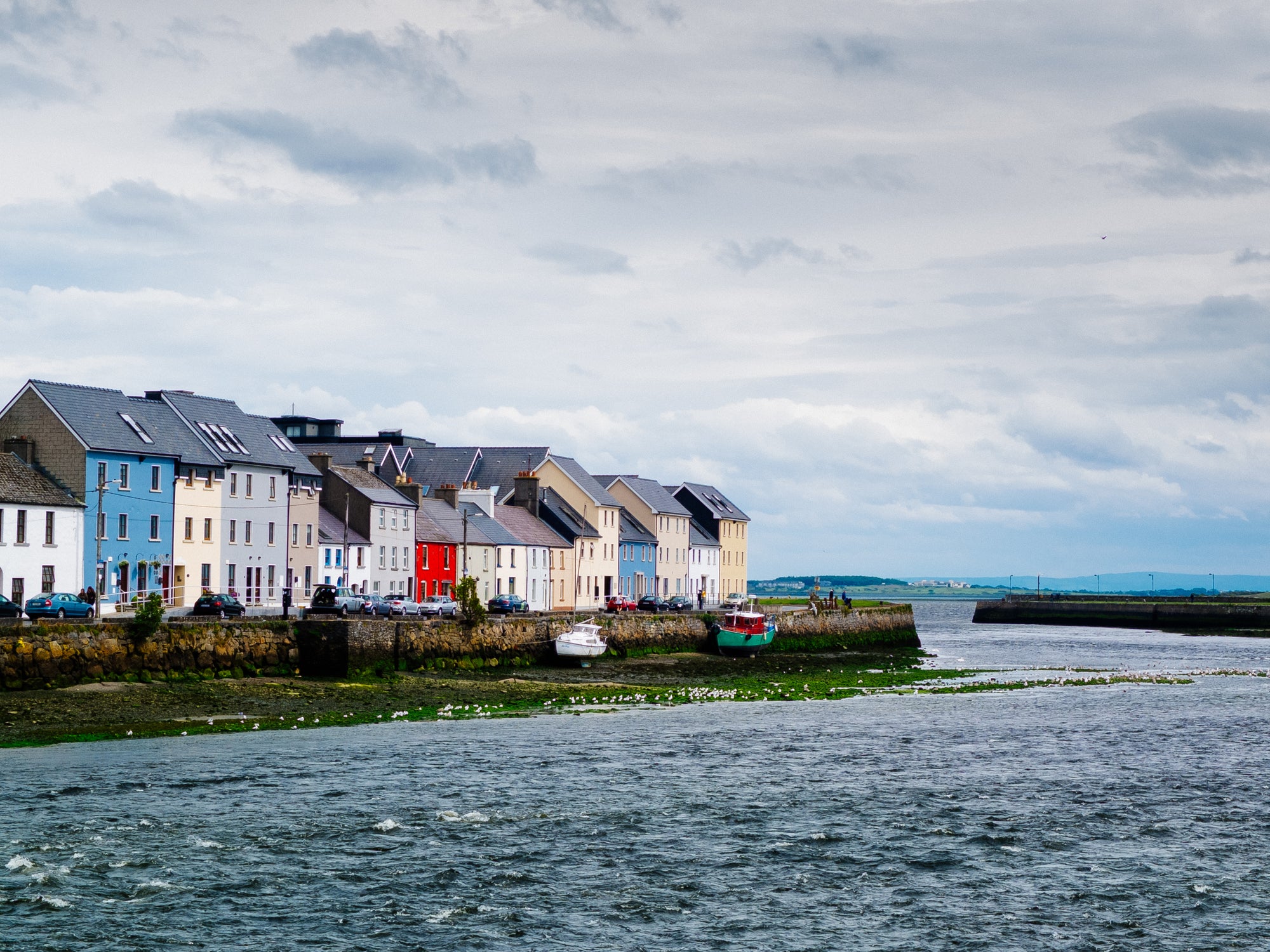 View of small port of Galway