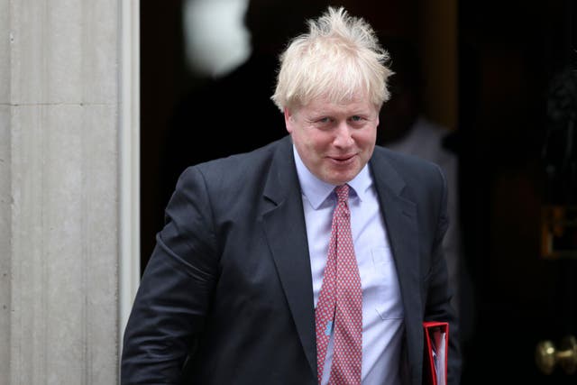 Boris Johnson leaves 10 Downing Street after attending a Brexit sub-committee