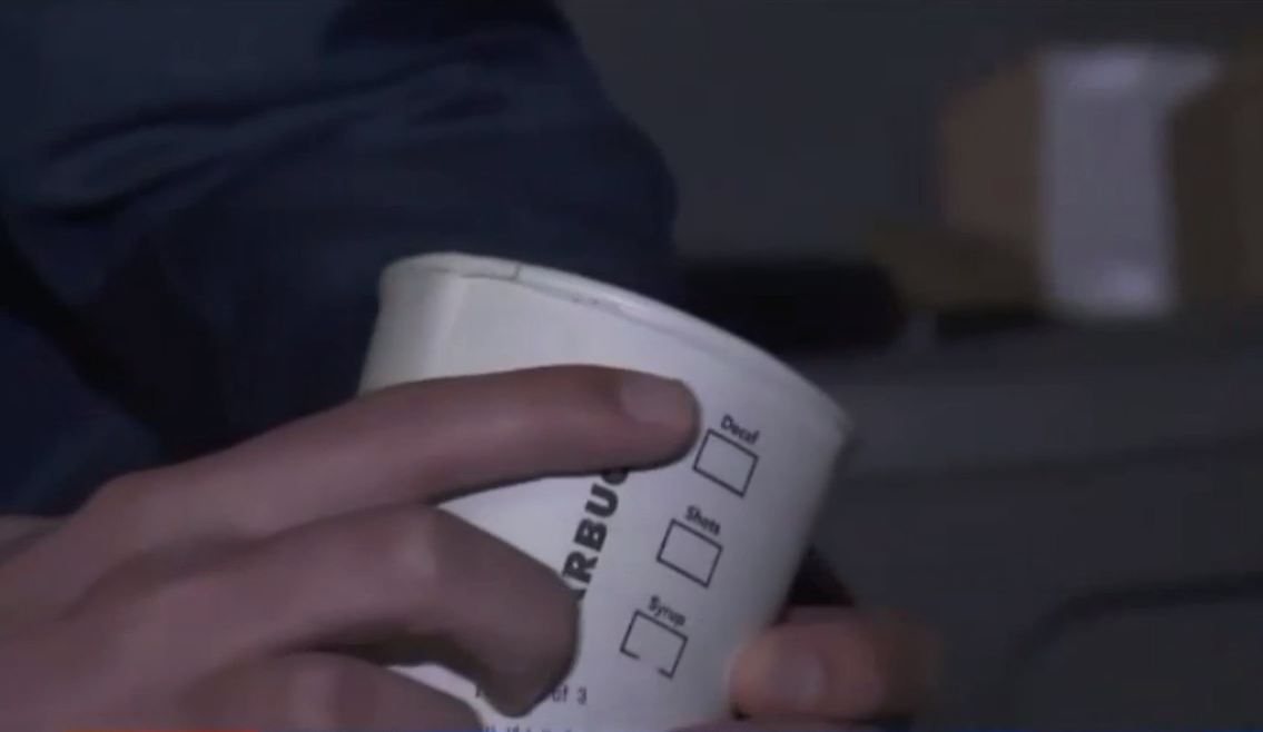 Amanda and Louis Vice realised that their two-year-old daughter had been drinking from a cup with a red stain on the rim