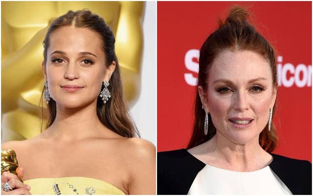 Alicia Vikander says Julianne Moore defended her on a film set