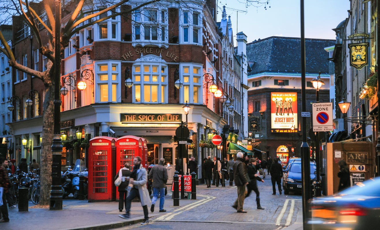 London’s Soho district (Getty)