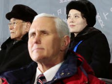 Kim Jong-un sister pictured feet from Mike Pence at Olympics ceremony
