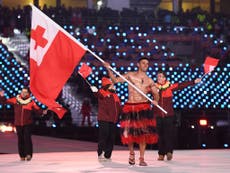 Tongan athlete appears topless at Winter Olympics opening ceremony
