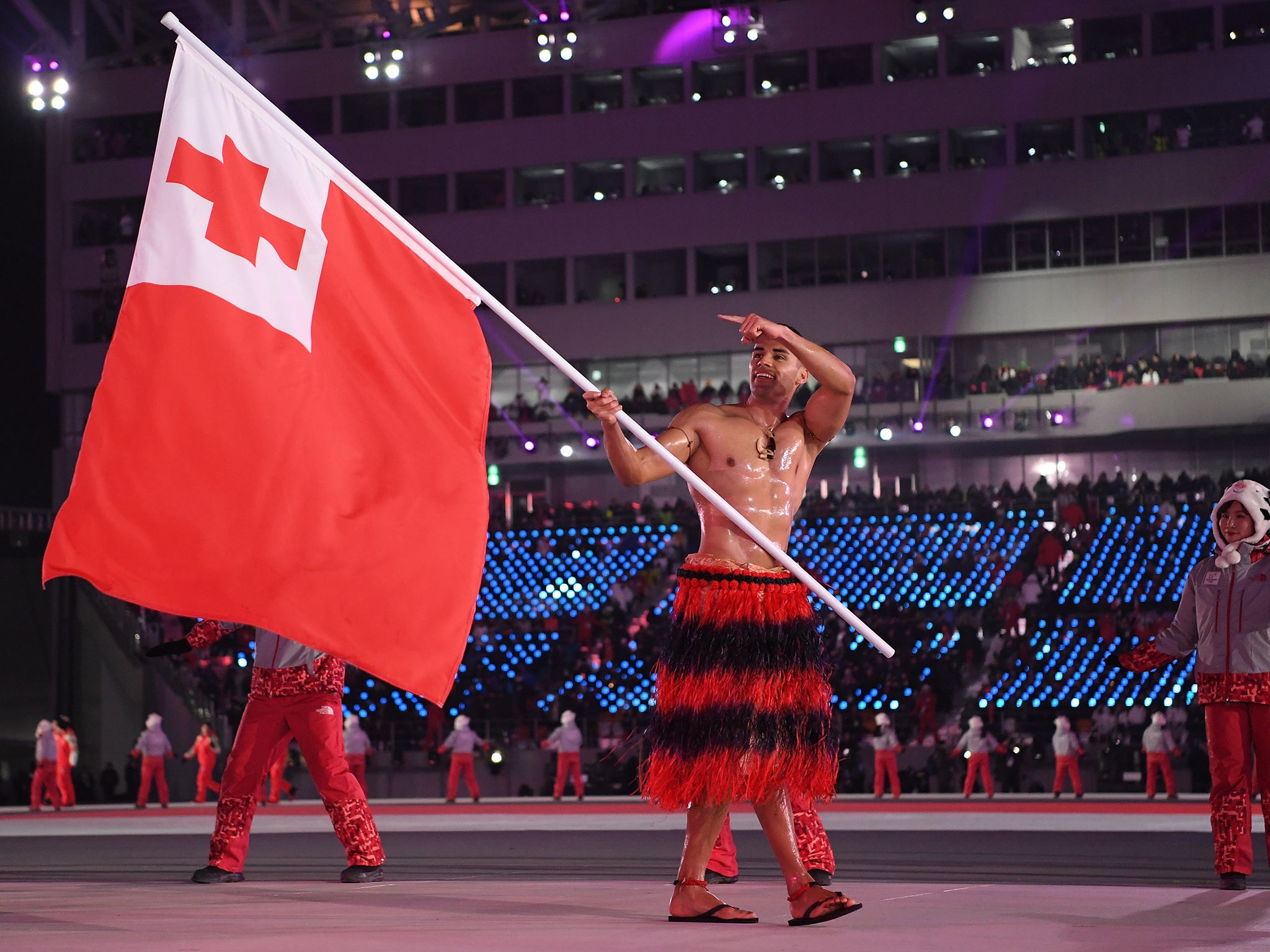 Taufatofua is the only Tongan competing at the 2018 Winter Olympics