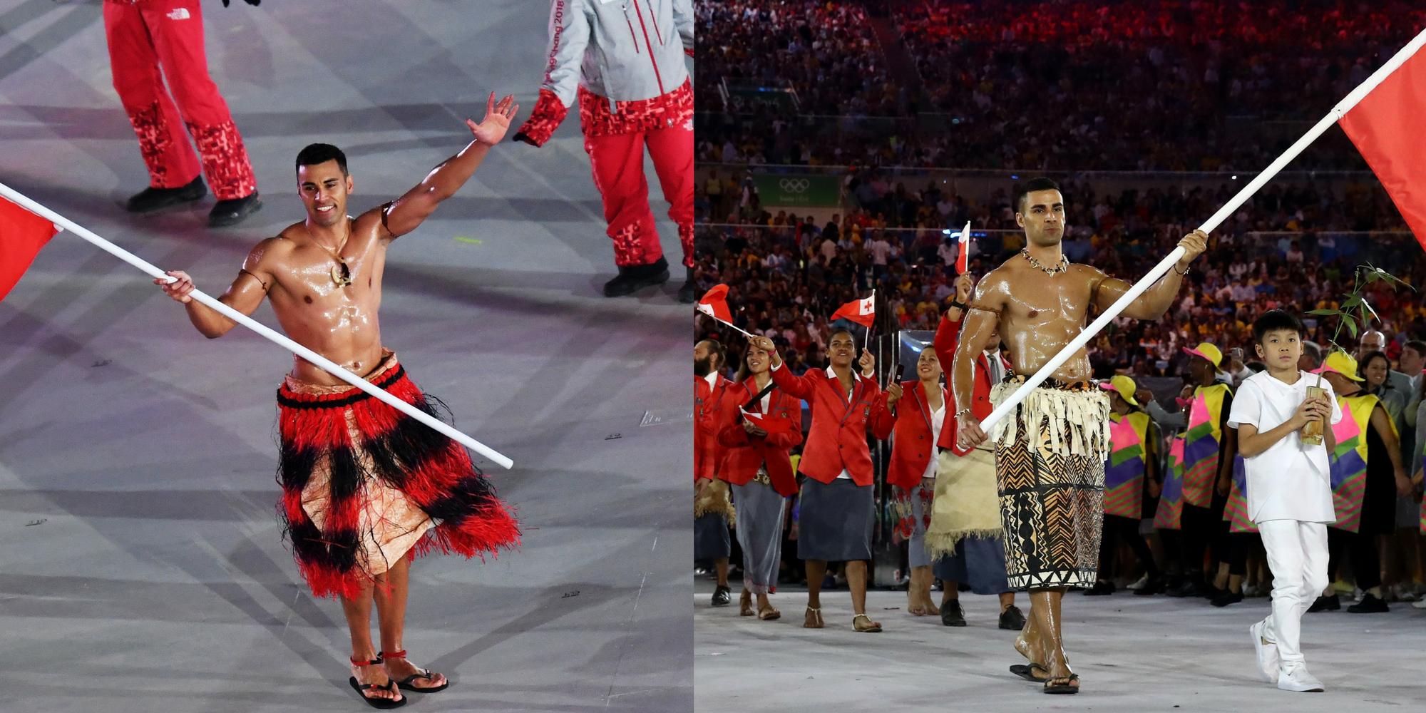 The Tongan Flag Bearer Went Shirtless In Below-freezing Temperatures ...