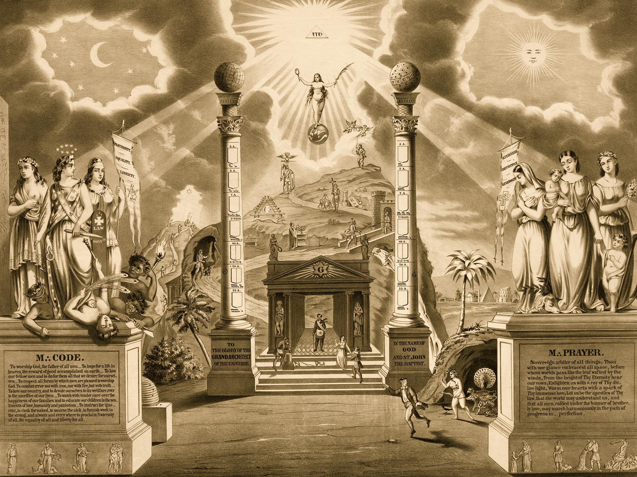 Symbolism features heavily in the Freemasons’ imagery
