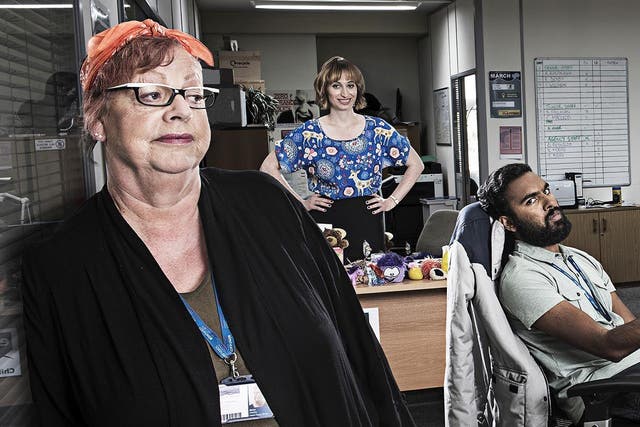 Jo Brand, Isy Suttie and Himesh Patel in the show’s new series