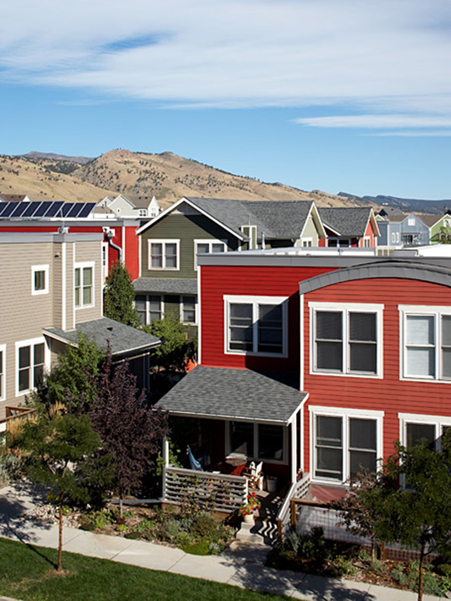 &#13;
Overview: cohousing residents ‘seek a balance between noise and quiet, interaction and solitude’ (Caddis Architecture, Wild Sage)&#13;