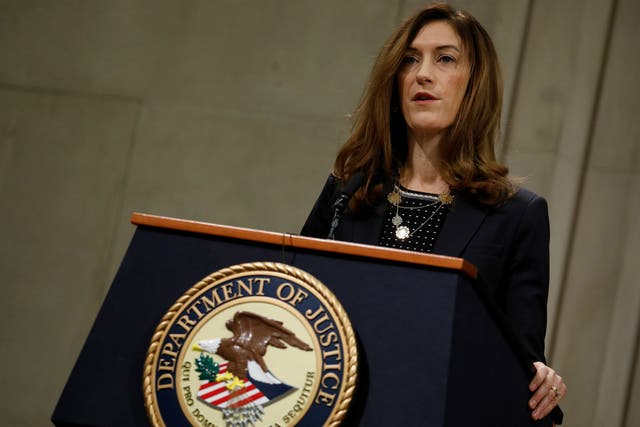 Rachel Brand speaks at a Justice Department summit in Washington