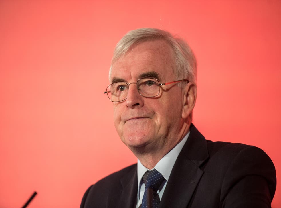 Mr McDonnell said the Chancellor had “finally shown his hand” by singling out financial services in trade deal talks