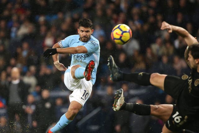 Sergio Aguero scored four in the rout