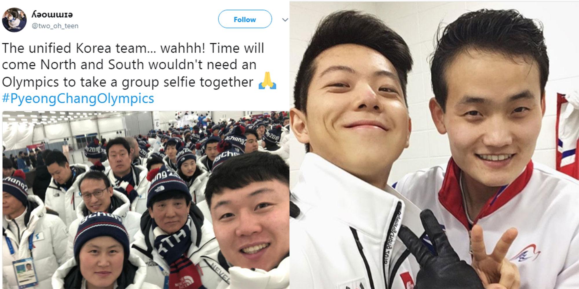 North and South Korean athletes are using selfies to display their