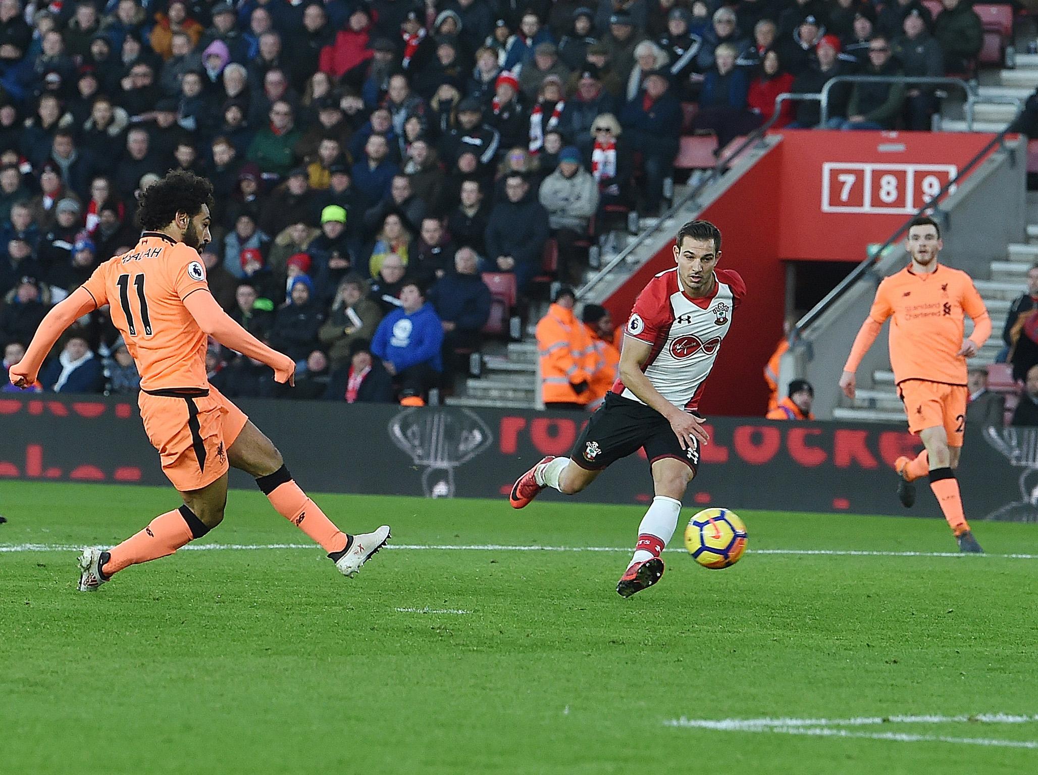 Salah sweeps home Liverpool's second (Getty Images)