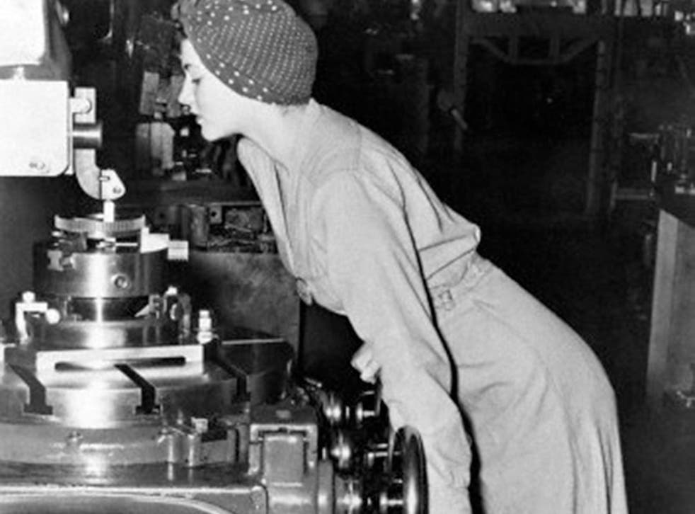 Parker Fraley was 20 when she was photographed while working at a lathe in a California naval air station